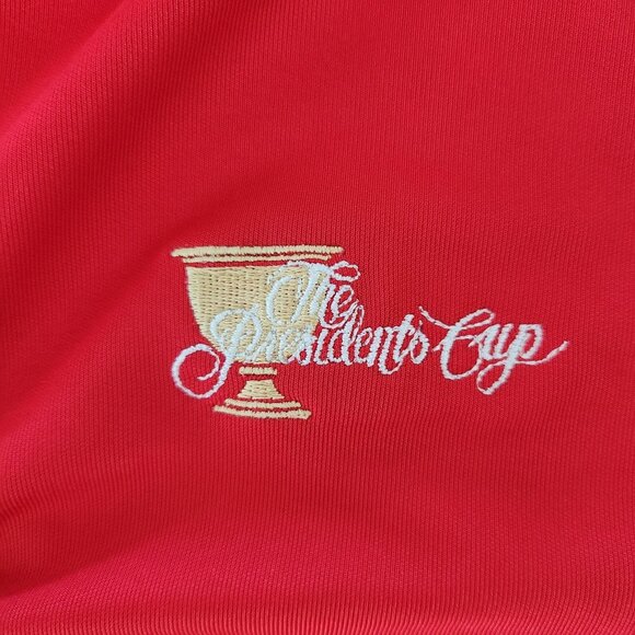 Under Armour Heatgear Polo Shirt Loose Fit Golf Red Presidents Cup Large - Picture 9 of 12
